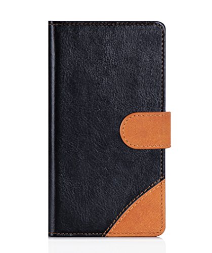 Sony Xperia Z5 Case, FYY [Top-Notch Series] Premium PU Leather Case All-Powerful Cover for Sony Xperia Z5 Black & Brown