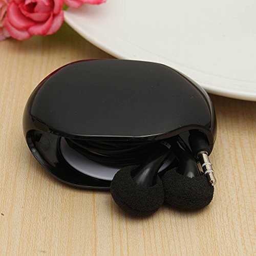 SoftFloat The Smart In-Ear Headset Storage Box / Earphone Winder / Cord Manager / Cable Winder Cable Cord Wire Organizer Bobbin Winder for iPhone/Android [Fit Most Cords and Cables] (Black)