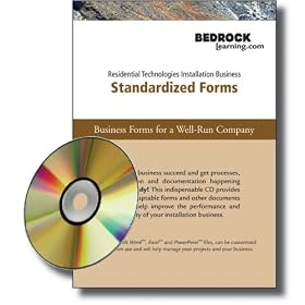 Bedrock Learning BL-cd-FORMS Residential Technologies Installation Business Standardized Forms on CD