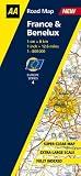 France and Benelux (AA Road Map Europe Series)