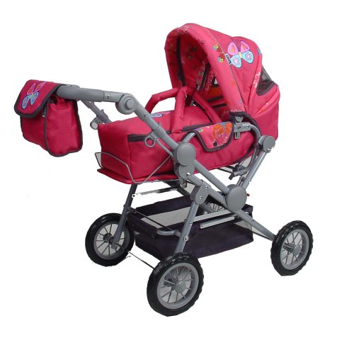 Knorr 10888 - Twingo Puppenwagen Rosa m. Schmetterling