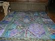Blue India Decorative Bedspreads Beaded Throws Tapestry King Bed Cover 90x108