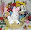Deluxe Kids Yellow Easter Gift Basket - Candy, Games, Coloring, Activites, FUN! And a Webkinz Lil Kinz Rabbit