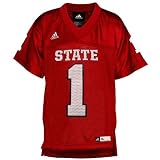 NCAA adidas North Carolina State Wolfpack #1 Youth Replica Football Jersey - Red (18/20)