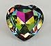 Crystal Diamond Jewel Paperweight 80 mm Heart Dark Rainbow Paperweight
