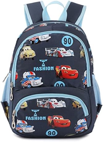 Cute Cars Preschool Backpack for Toddler Baby Boys Black