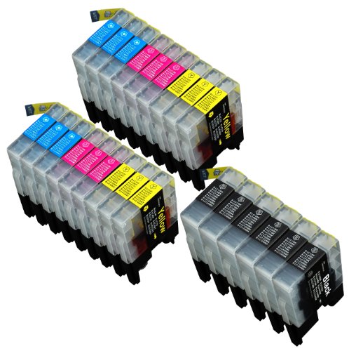 24 Pack Compatible Brother LC-61 , LC-65 , LC61 , LC65 6 Black, 6 Cyan, 6 Magenta, 6 Yellow for use with Brother MFC-J410, DCP-145C, DCP-165C, DCP-195C, DCP-375-CW, DCP-385C, DCP-395-CN, DCP-585-CW, DCP-6690-CW, DCP-J125, DCP-J315-W, DCP-J515-W, DCP-J715-W, MFC-250C, MFC-255-CW, MFC-290C, MFC-295-CN, MFC-490-CW, MFC-495-CW, MFC-5490-CN, MFC-5890-CN, MFC-5890-CN, MFC-5895-CW, MFC-6490-CW, MFC-6890CD-W, MFC-790-CW, MFC-795-CW, MFC-990-CW, MFC-J220, MFC-J265-W, MFC-J270-W, MFC-J410, MFC-J410-W, MFC-J415-W, MFC-J615-W, MFC-J630-W. Ink Cartridges for inkjet printers. LC 61 BK , LC 61BK , LC 61C , LC 61Y , LC-61 BK , LC-61BK , LC-61C , LC-61Y , LC61 BK , LC61 C , LC61BK , LC61C , LC61M , LC61Y , LC65BK , LC65C © Blake Printing Supply On Sale