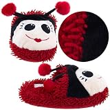 Aromahome Aroma Home Red Ladybug Fuzzy Friends Slippers-One Size Fits All
