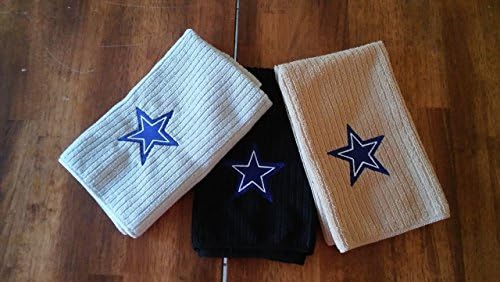 3 Dallas Cowboys Embroidered Microfiber Kitchen Towels