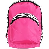 Large Backpack - Hot Pink/Zebra
