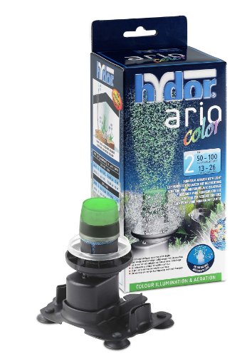 Hydor ARIO 2 COLOR GREEN LED Aquarium Aerator, Green Bubbles UL