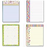 Fun Pattern Designs Pads - 4 Assorted Girl Designs Note Pads
