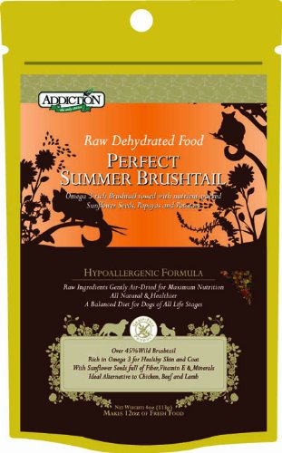 Hypoallergenic Dog Food:Addiction Raw Dehydrated Grain-Free Dog Food, Perfect Summer Brushtail, 4oz