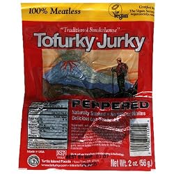 Turtle Island Tofurky Jurky, Peppered, 2-Ounce Packages (Pack of 12)