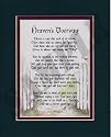 "Heaven's Doorway" Touching 8x10 Poem, Double-matted in Dark Green/burgundy. Enhanced with Watercolor Graphics