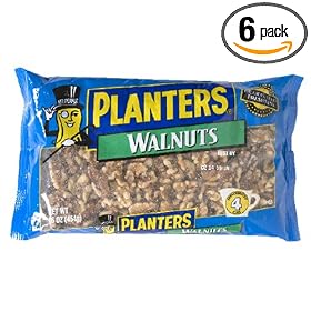 Planters Recipe Ready Walnuts, 16-Ounce Packages (Pack of 6)