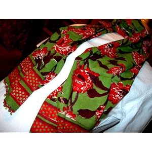 Buy Carmen Laurel Design Hand Printed 100% Cotton Anokhi Scarf with Beaded Borders, 15 inches X 60... by Timbuk2