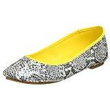 UNIONBAY Women's Trapeze Flat,Yellow,8 M