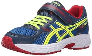 ASICS Pre Contend 3 PS Running Shoe (Infant/Toddler/Little Kid), Royal/Flash Yellow/Red, 10 M US Toddler