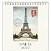 Paris Cavallini 2009 Vintage Prints easel desk calendar 6 by 6.5 inches Cream Laid paper finish