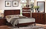 4pc King Size Bedroom Set Contemporary Style in Cherry Oak Finish Review