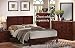 4pc King Size Bedroom Set Contemporary Style in Cherry Oak Finish