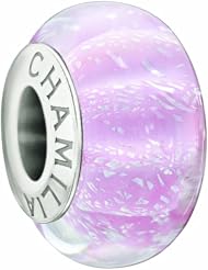 Authentic Chamilia Glitter - Pink Charm Bead 2116-0104