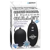 Pipedream Products Remote Control 10 Function Bullet, Black