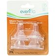 Evenflo 4 Pack Classic Silicone Nipple, Medium Flow (3-6 months)
