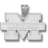 University of Michigan M Michigan 3/4 Pendant (Silver)