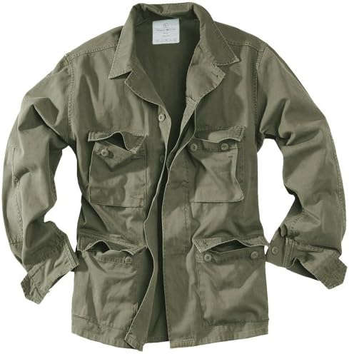 Surplus Men`s Jacket Washed BDU , Size XL, Color olive