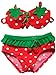 KMFEEL Strawberry Cartoon 3 Piece Baby Girl Bikini Swimwear