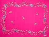 HAND PAINTED FLORAL SARONG PLEASANTLY PINK