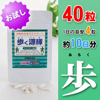 グルコサミン コンドロイチン コラーゲン サプリメント 歩く源輝 ★初めての方限定 お試し 10日間 送料無料 ※3個まで