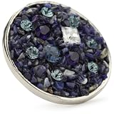 Sparkling Sage Crushed Stone Silver Tone Large