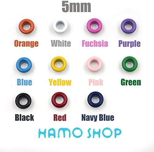 Hole Size 5mm Metal Eyelets Buckle Metallic Scrapbook garment accessories Mixed Color LeatherCraft