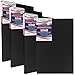 US Art Supply 18 x 24 inch Black Professional Quality Acid Free Stretched Canvas 4-Pack - 3/4 Profile 12 Ounce Primed Gesso - (1 Full Case of 4 Single Canvases)