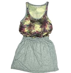 General Print Sleeveless Elasticized   Waistline Above the Knee Linen/Polyester  Dress