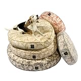 Round Toile Eco Friendly Pet Bed: Green (Large)