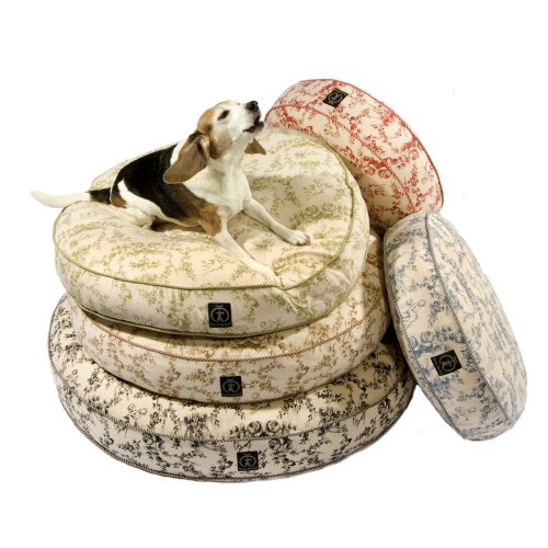 Round Toile Eco Friendly Pet Bed: Black (Large)