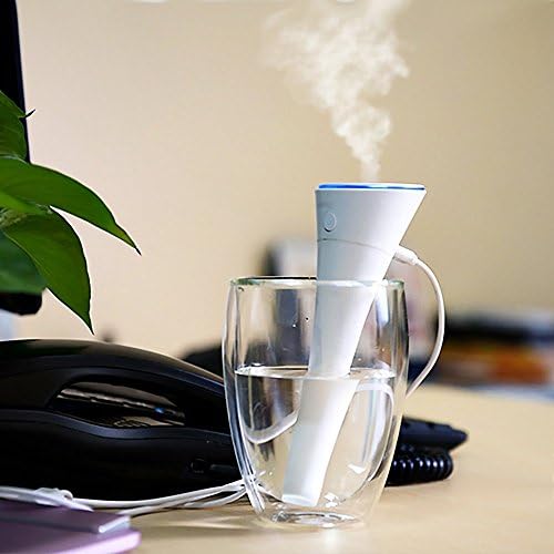 Virgiler®Mini Humidifier By Smart Frog- Portable Humidifier - Travel Humidifier - Personal Humidifier - USB Humidifier KW-JSQ02 (White, Without Cup)
