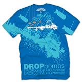 Zephyr Apparel Mens T-shirt - Drop Bombs - Blue