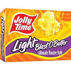 Jolly Time Blast O Butter Ultimate Theatre Sytle Butter Microwave Popcorn, Light, 3-Count Boxes (Pack of 12)