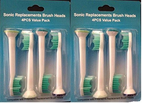8 Replacement Toothbrush Heads Compatible With Sonicare Philips Sonic P-hx-6014