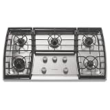 KitchenAid Architect Series KGCC766R 36 Gas Cooktop, 5 Sealed Burners : Stainless Steel