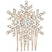 EVER FAITH Winter Snowflake Hair Side Comb Clear Austrian Crystal
