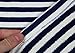 Genuine Russian Winter Issue TELNYASHKA Sweater - Navy Blue Striped Long Sleeve Top