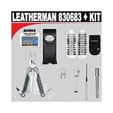 Leatherman (830684) Charge TTi w/Leather Sheath w/Quick-release Lanyard Ring & Removable Pocket Clip In Elegant Gift Tin + Leatherman (931004) Diamond Coated Sharpening System + Leatherman (934870) 42 Bit Assortment w/Nylon Sheath + Leatherman (931009) Bit Driver Extension