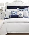 Lauren Ralph Lauren "Palm Harbor" Quilt, King Dark Blue