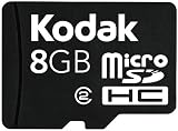 Kodak KSDMI8GBPSBEUA 8GB Micro SD Card with Adapter